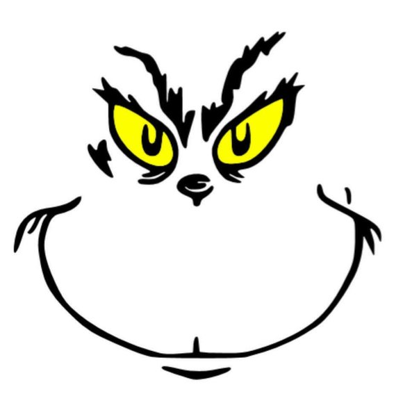 Grinch Face Inspired 3" Vinyl Decal sticker - Picture 1 of 3